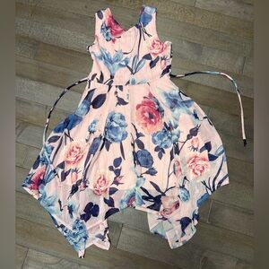 Speechless Kids Pink and Blue Floral Dress